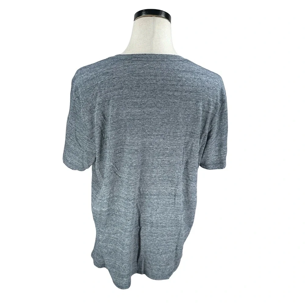 Marine Layer Re-Spun Mens XL‎ Blue Heather Short Sleeve Striped Pocket T-Shirt
